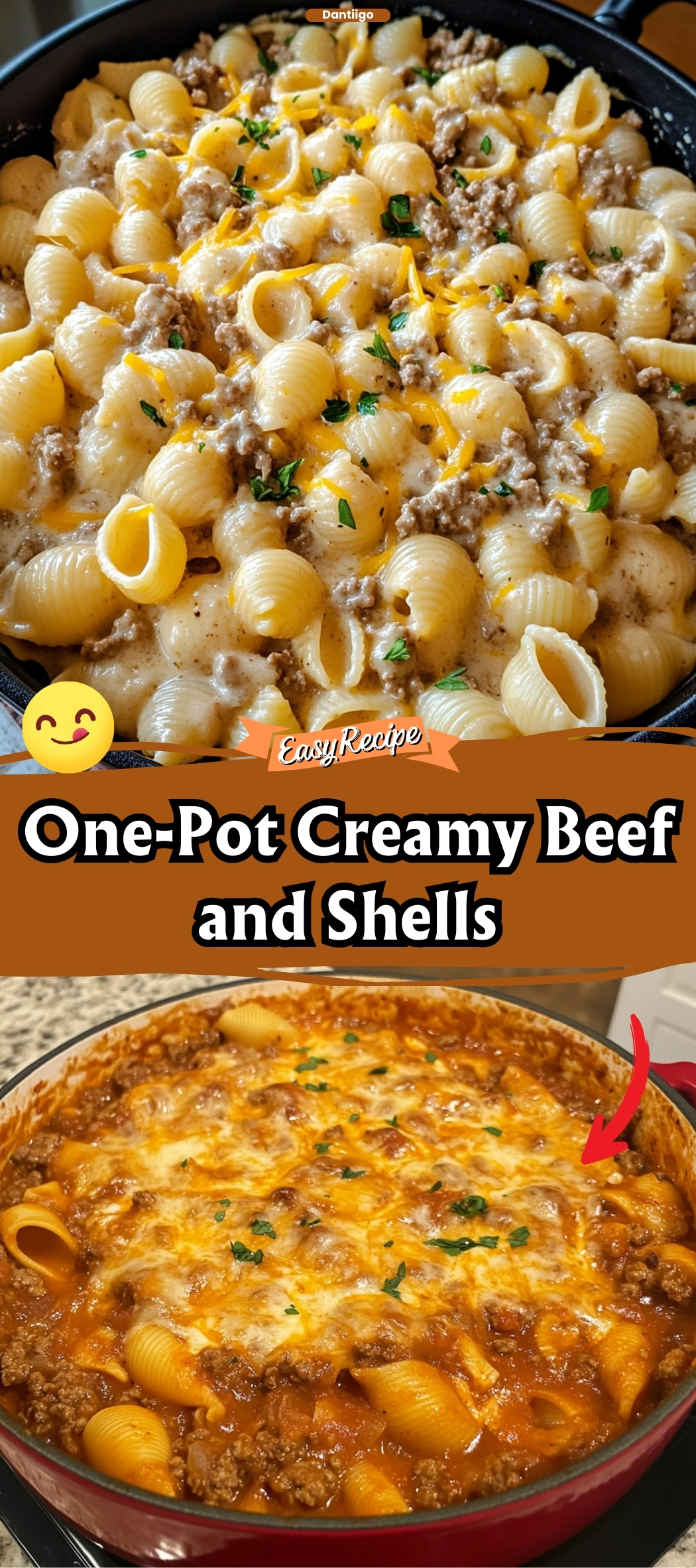 One-Pot Creamy Beef and Shells