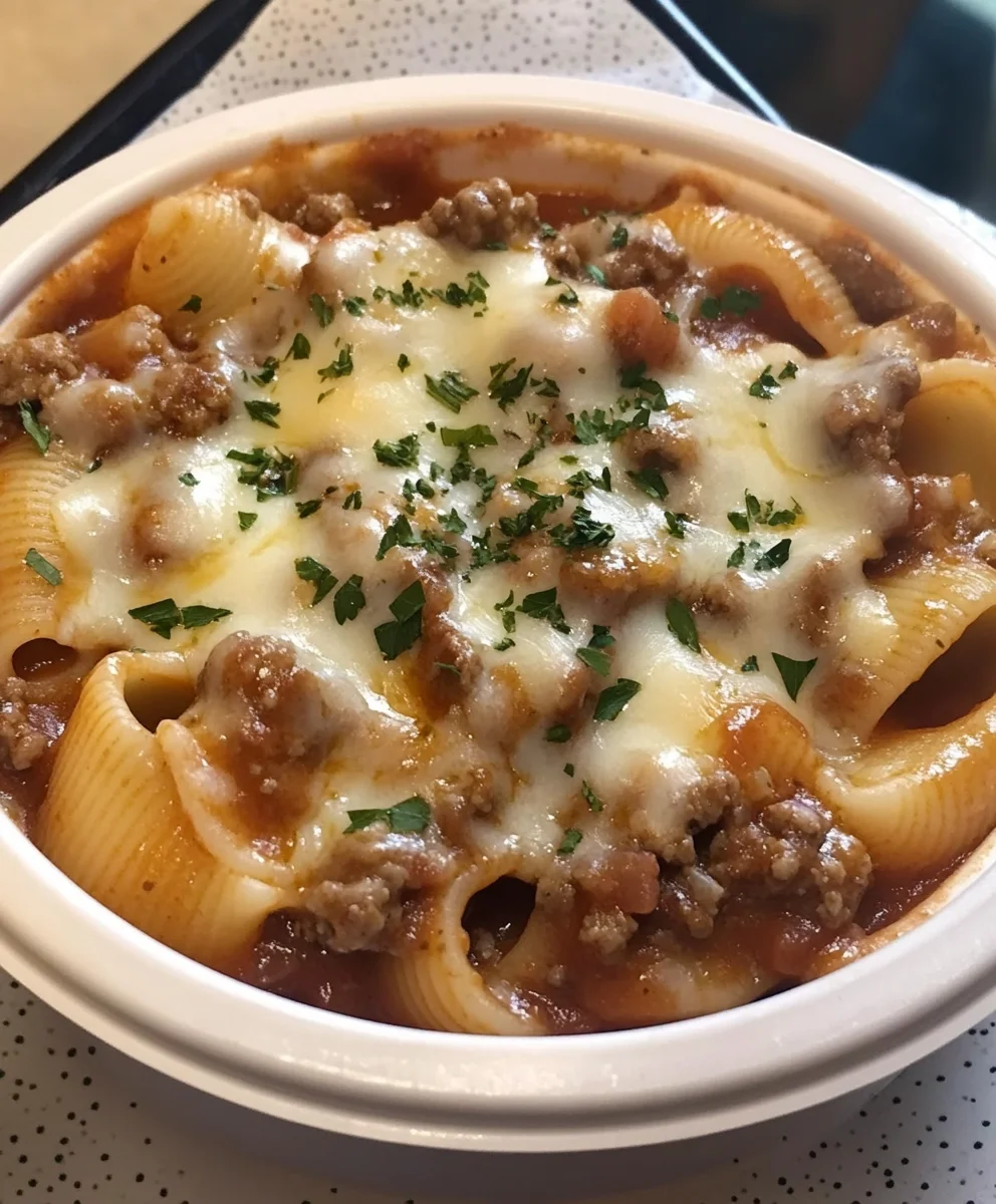 One-Pot Creamy Beef and Shells