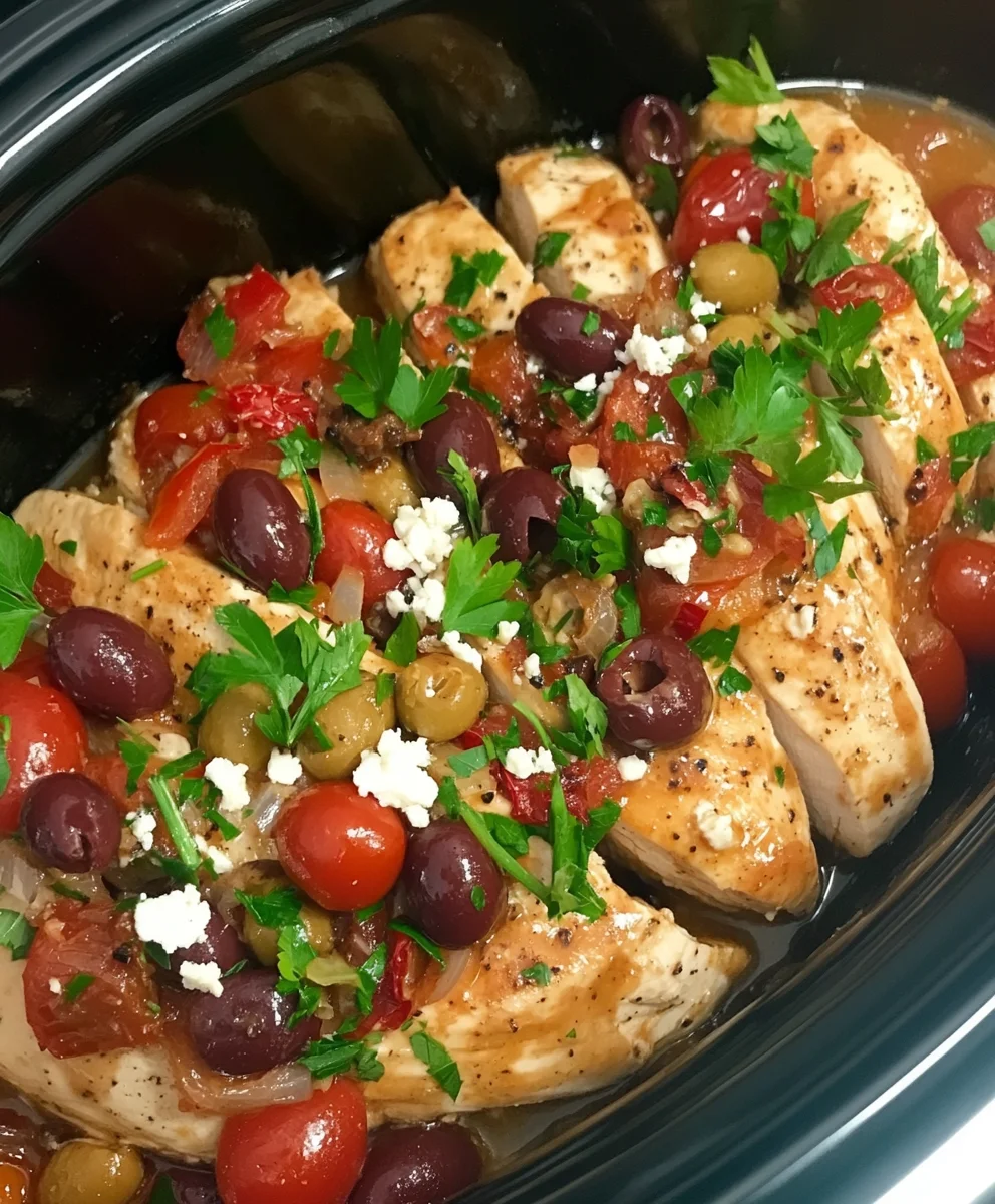 Slow Cooker Mediterranean Chicken