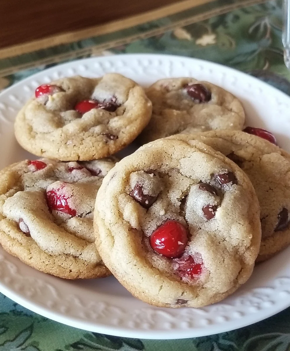 Maraschino Cherry Chocolate Chip Cookies