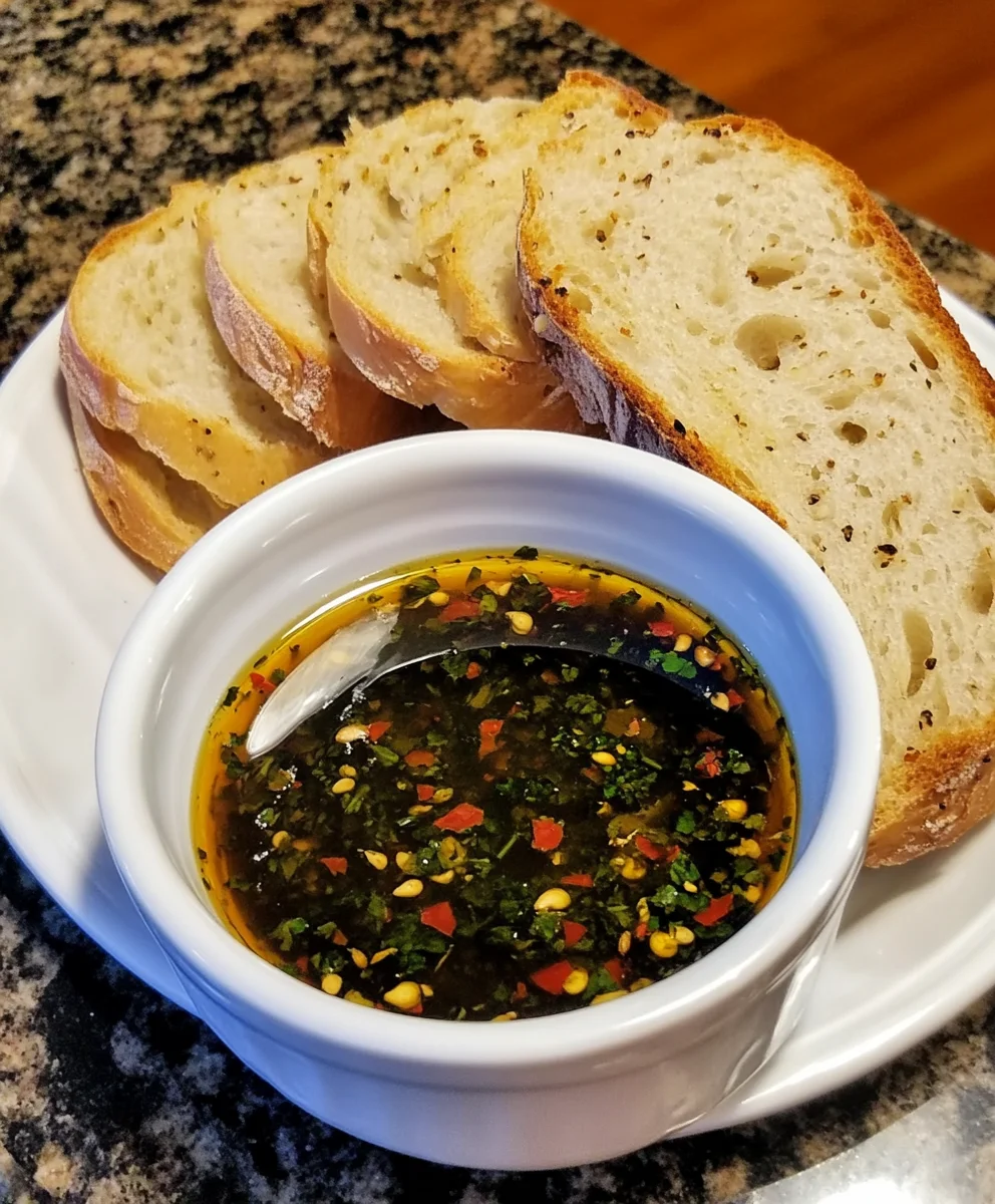 Olive Oil Dip with Warm Bread