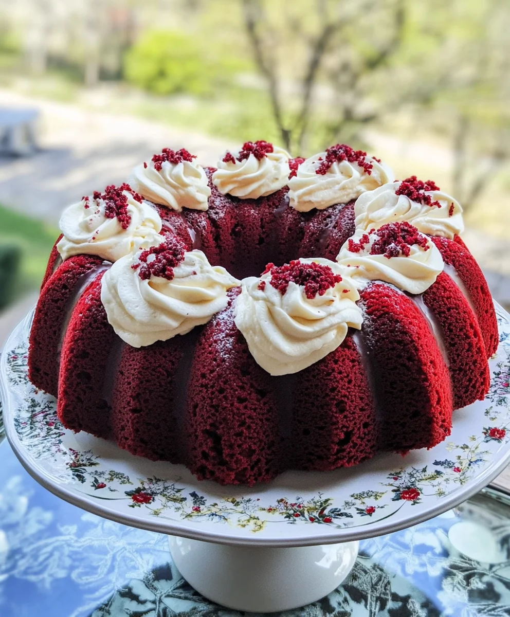 Red Velvet Bundt Cake with Cream Cheese Frosting