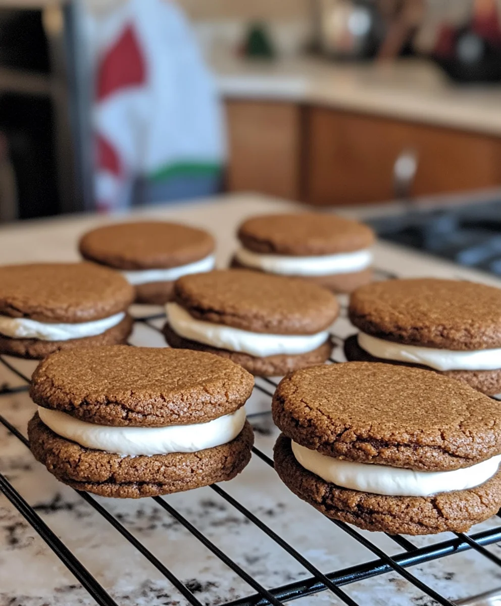Soft Gingerbread Sandwich Cookies