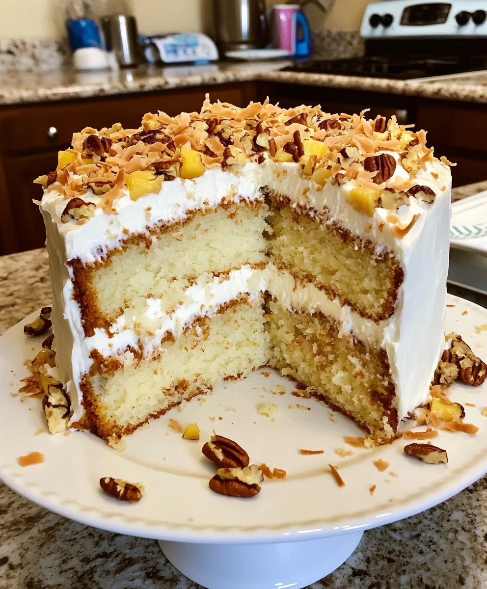 Pineapple Coconut God Bless America Cake