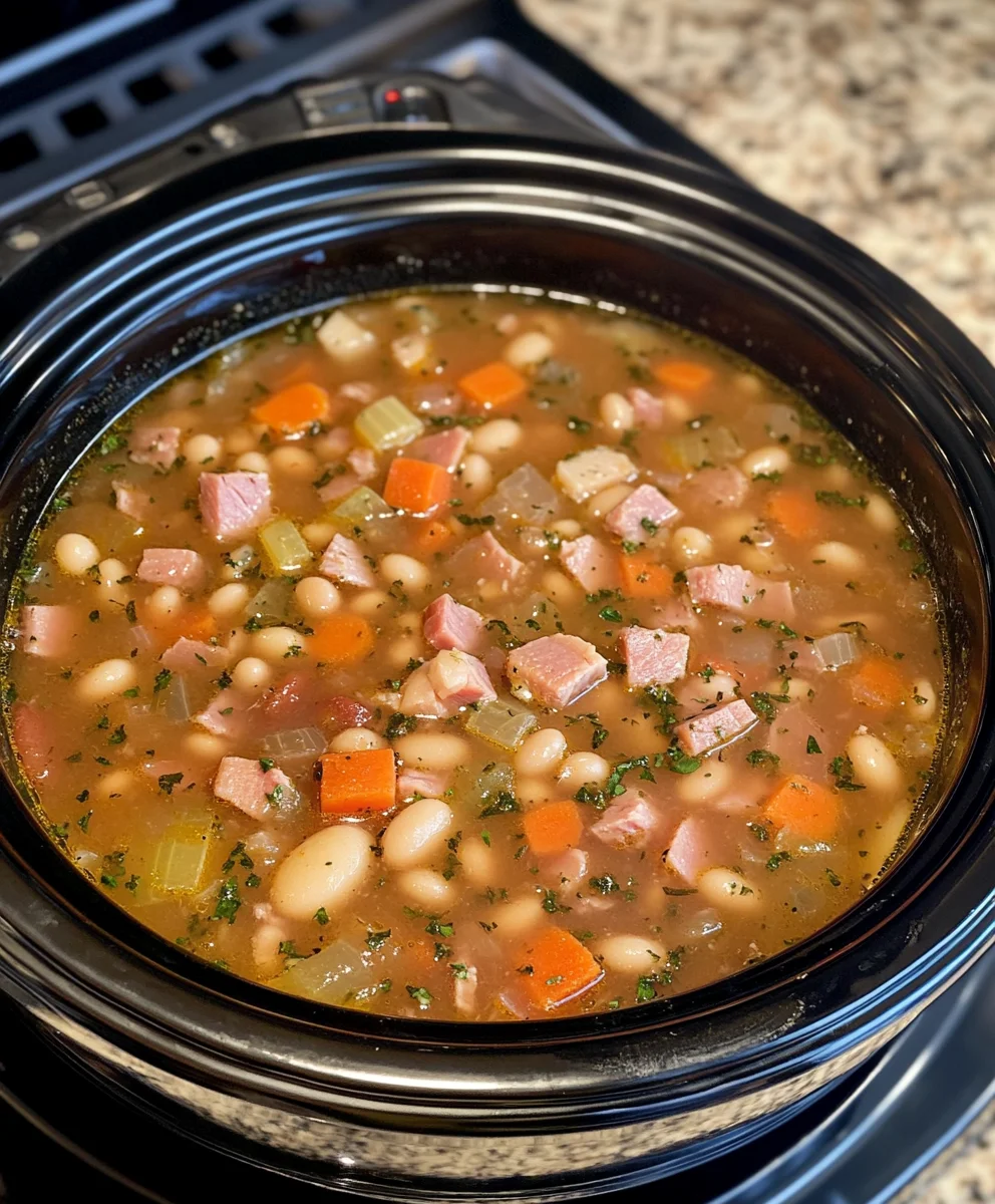 Crockpot White Bean and Ham Soup