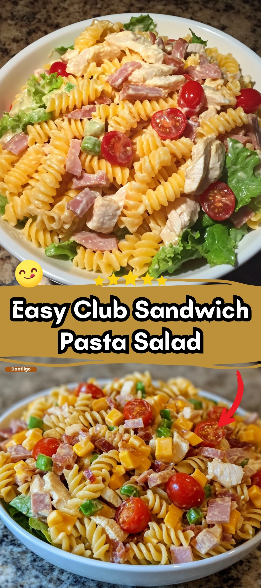 Easy Club Sandwich Pasta Salad