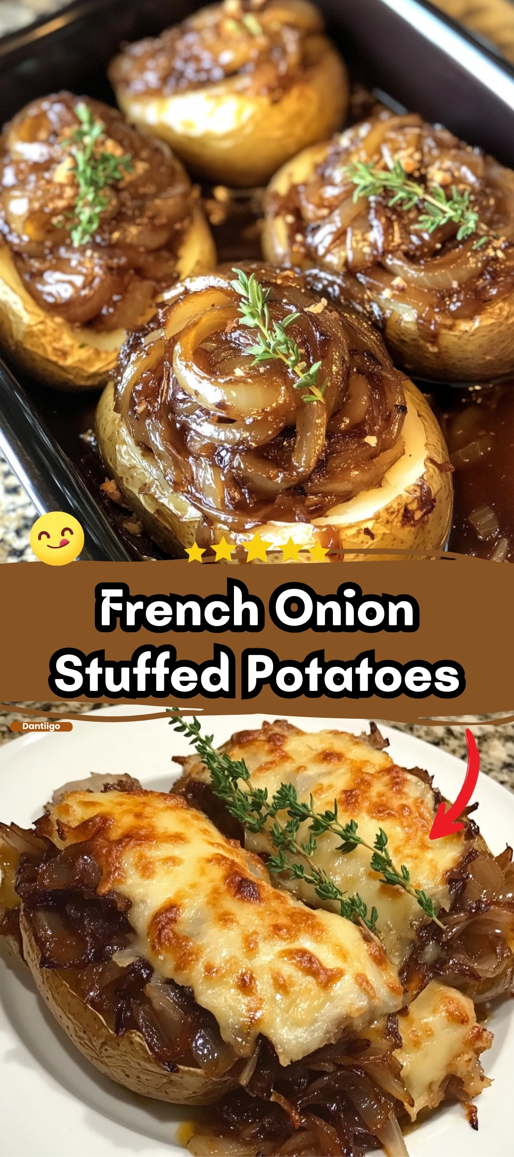French Onion Stuffed Potatoes
