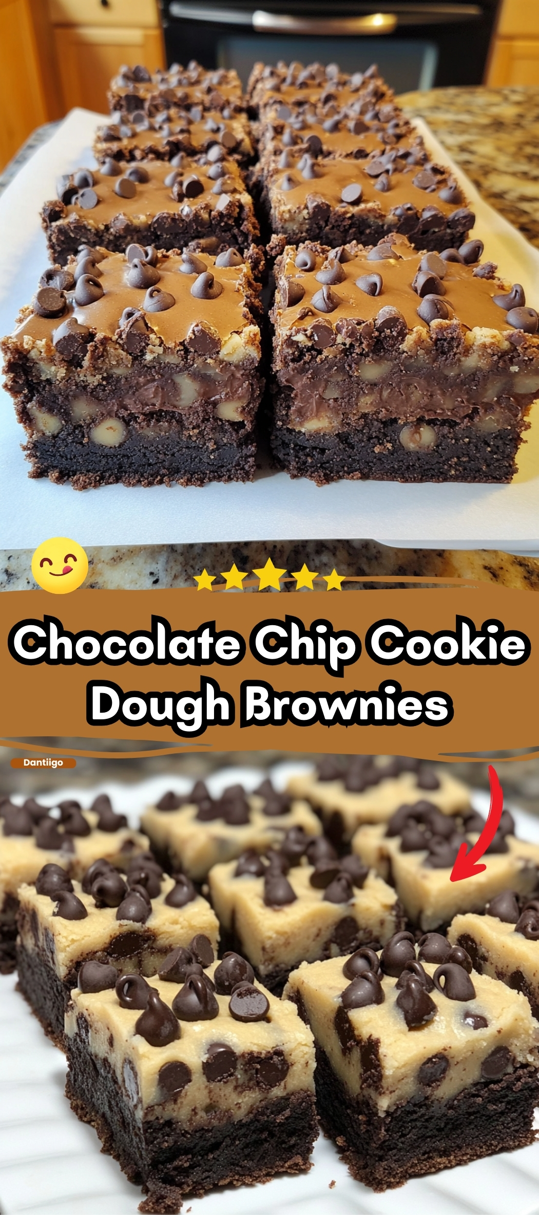Chocolate Chip Cookie Dough Brownies