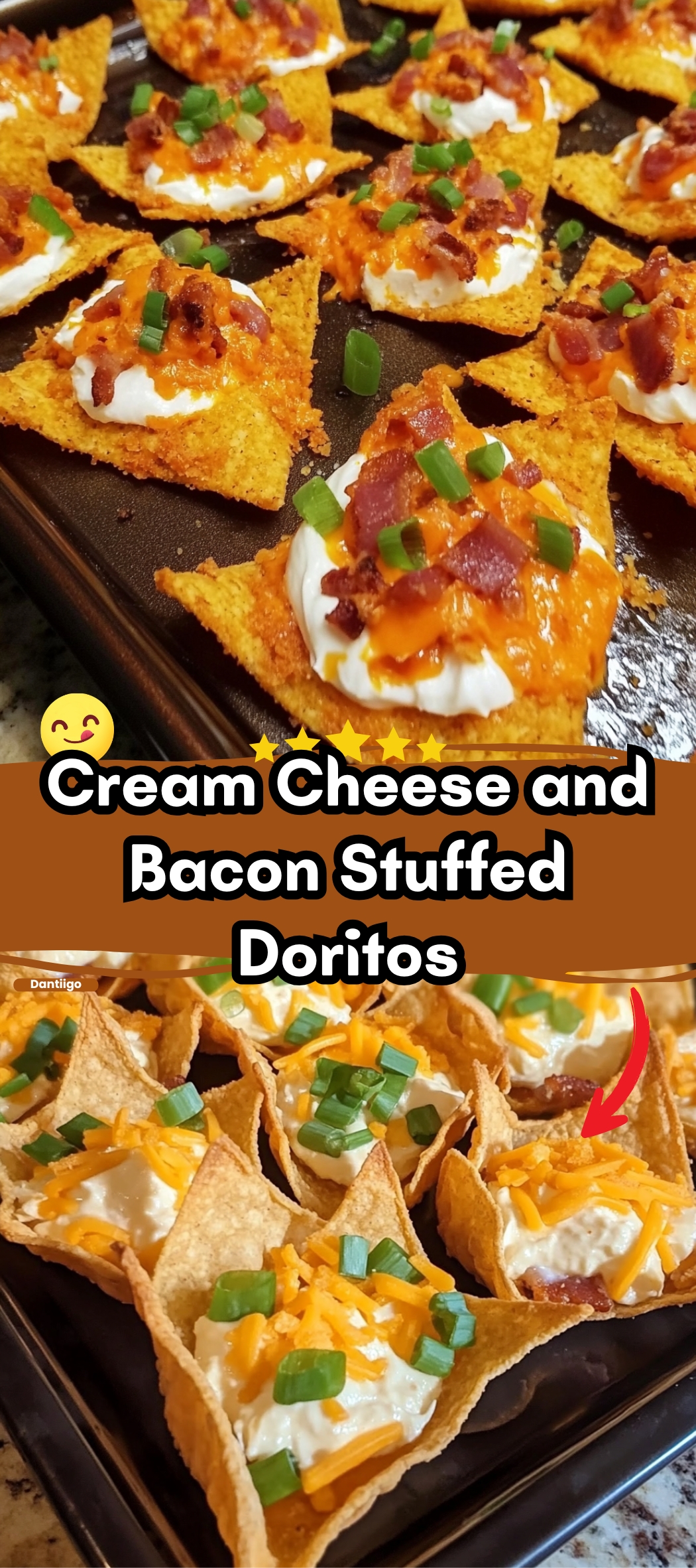 Cream Cheese and Bacon Stuffed Doritos