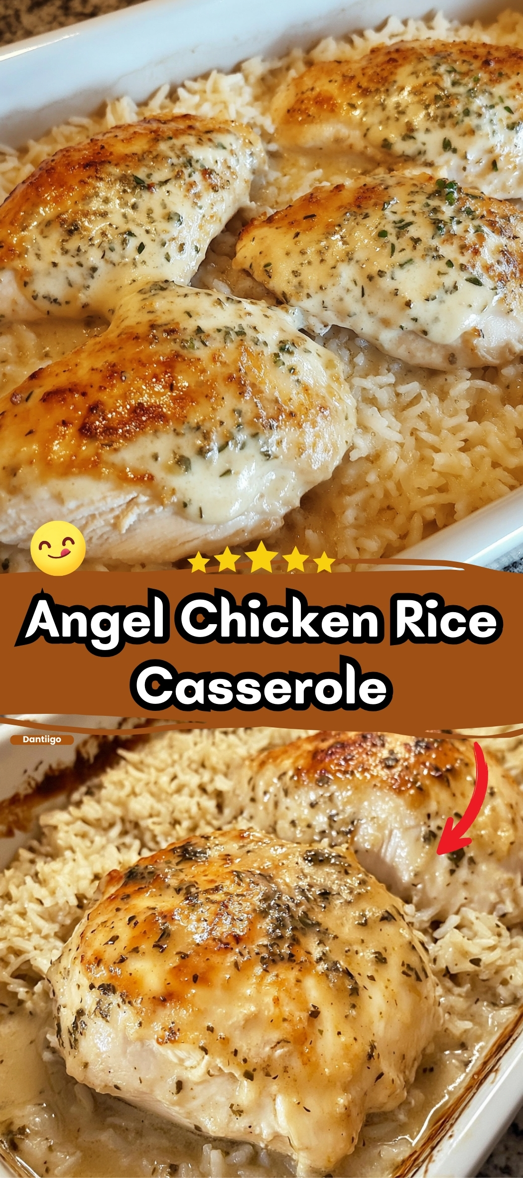 Easy Angel Chicken Rice Casserole