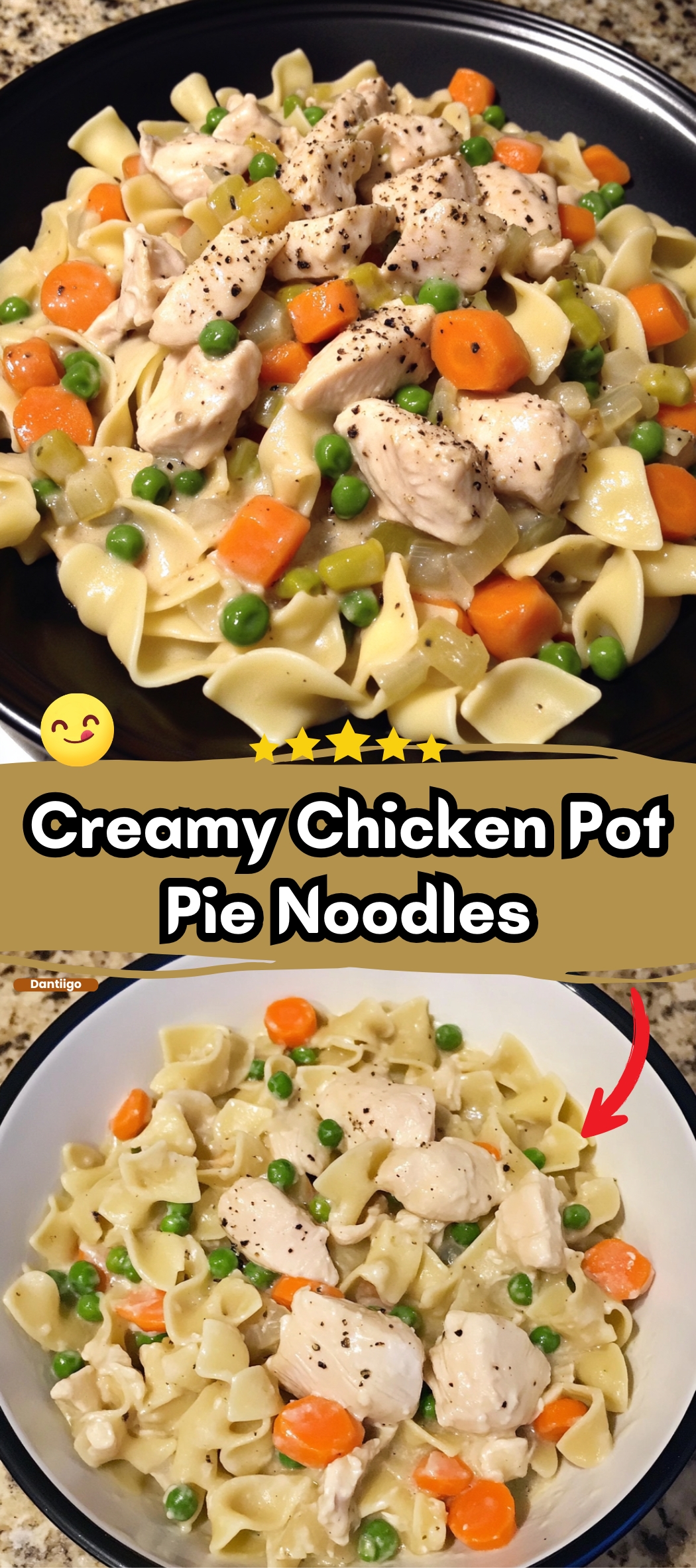 Creamy Chicken Pot Pie Noodles