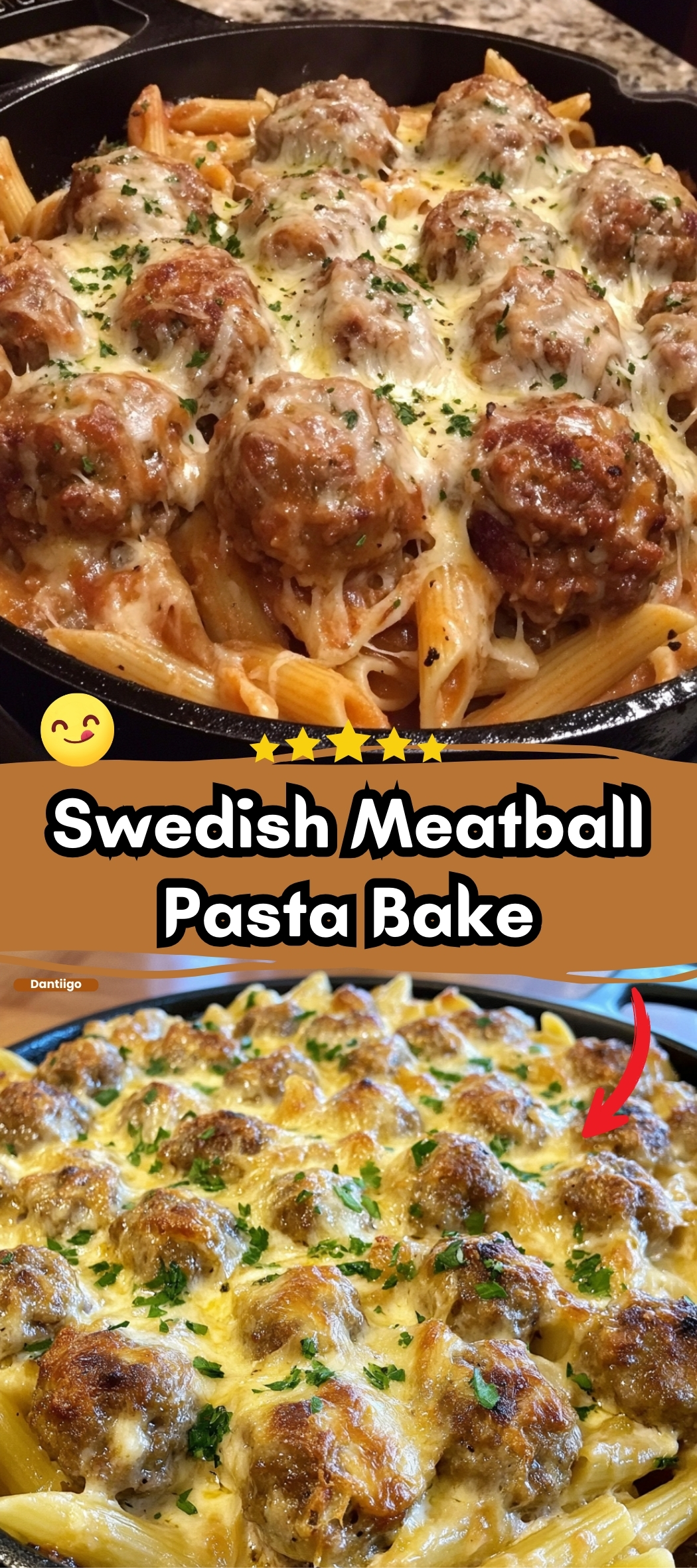 Swedish Meatball Pasta Bake