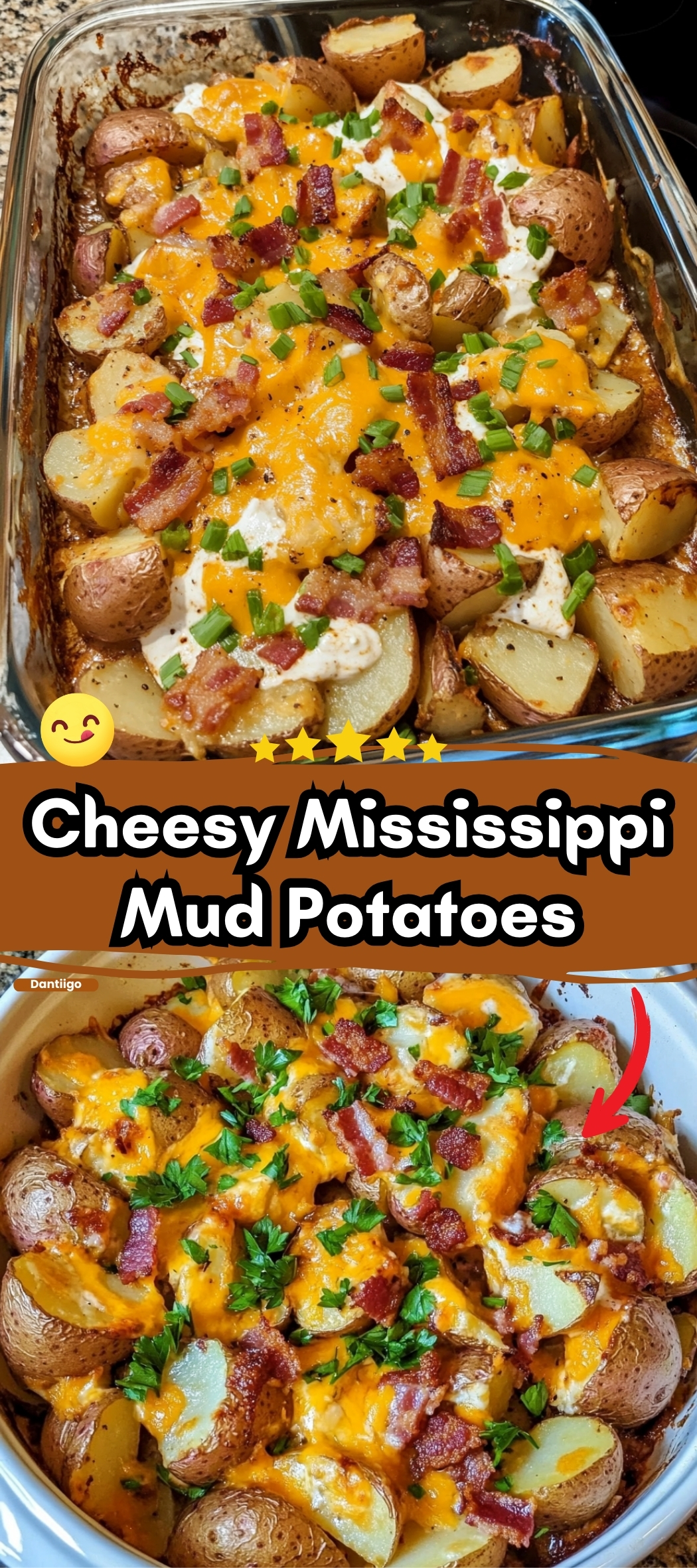 Cheesy Mississippi Mud Potatoes