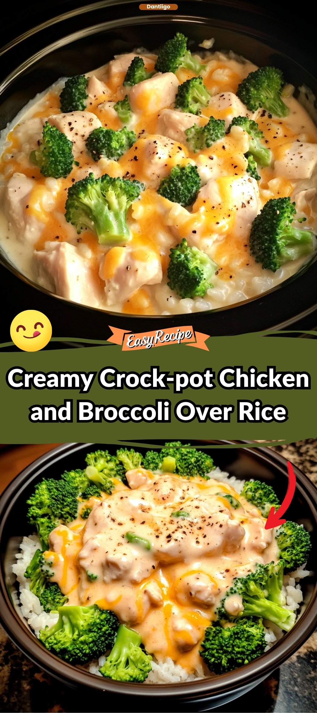 Creamy Crock-pot Chicken and Broccoli Over Rice