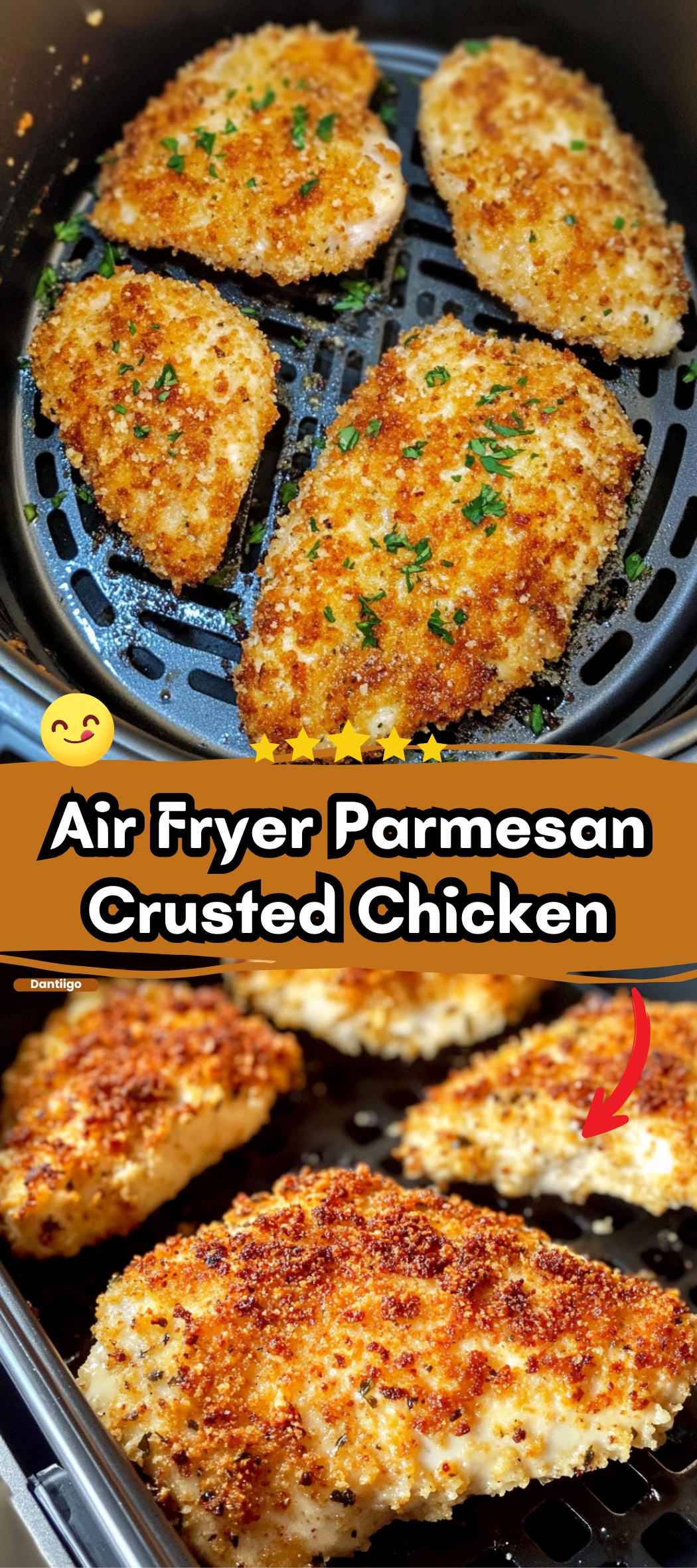 Air Fryer Parmesan Crusted Chicken
