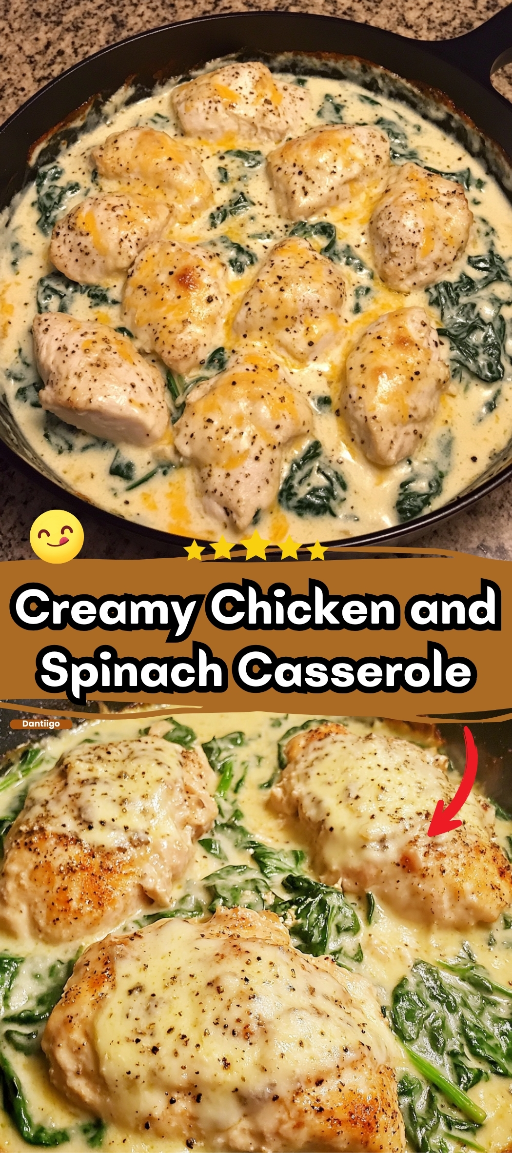 Creamy Chicken and Spinach Casserole