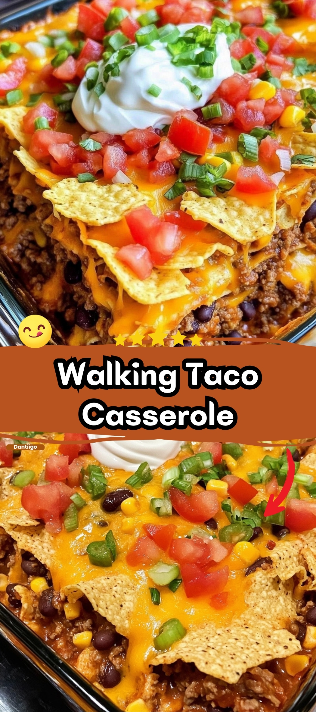Best Walking Taco Casserole