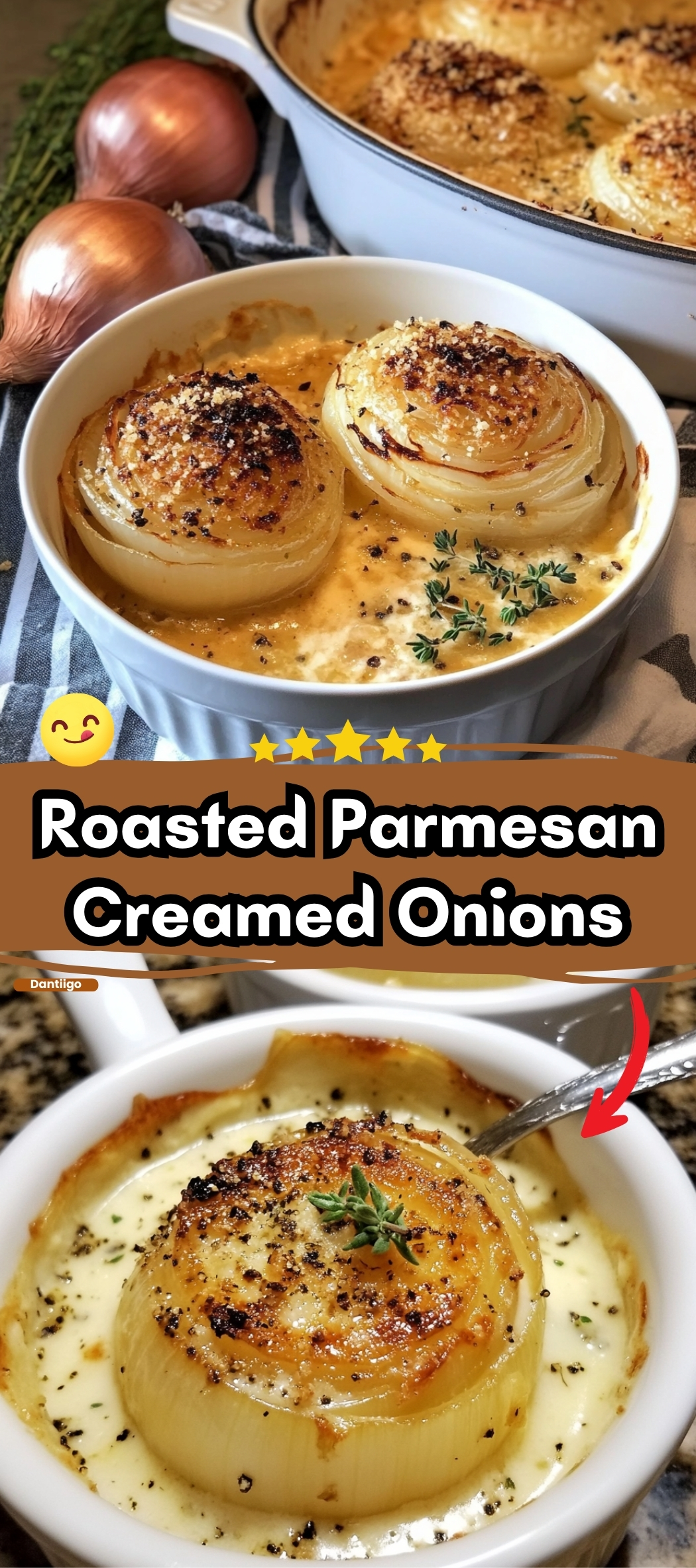 Roasted Parmesan Creamed Onions