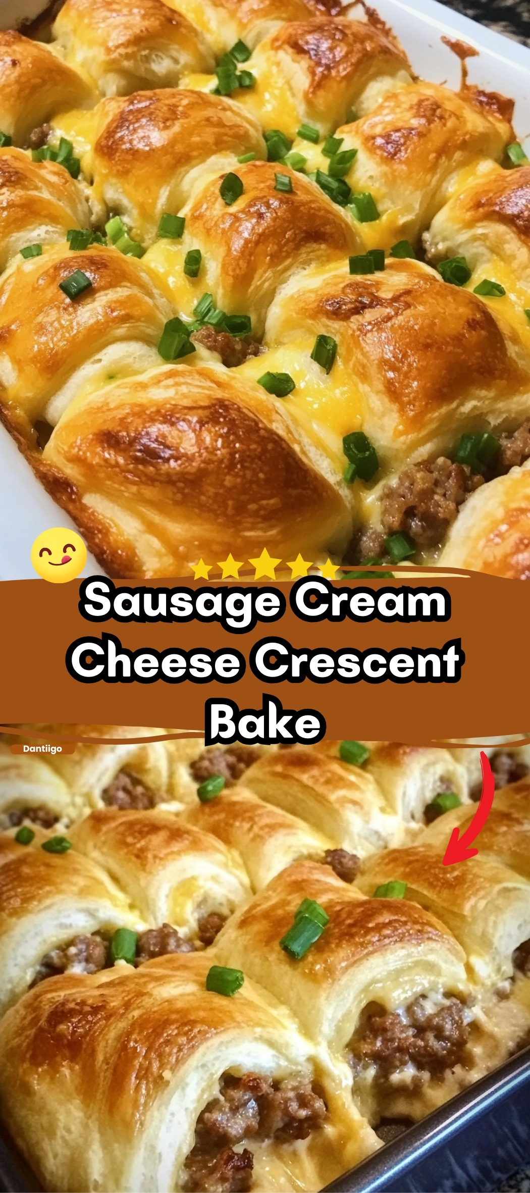 Sausage Cream Cheese Crescent Bake