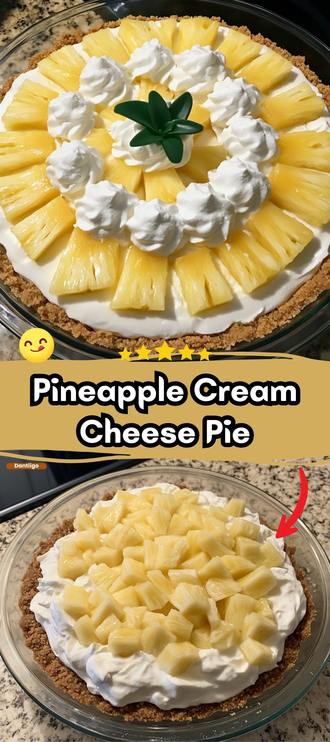 Pineapple Cream Cheese Pie