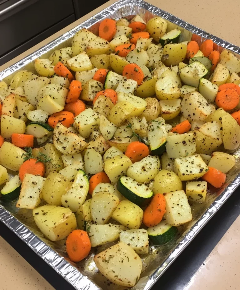 Garlic Herb Roasted Potatoes, Carrots, and Zucchini