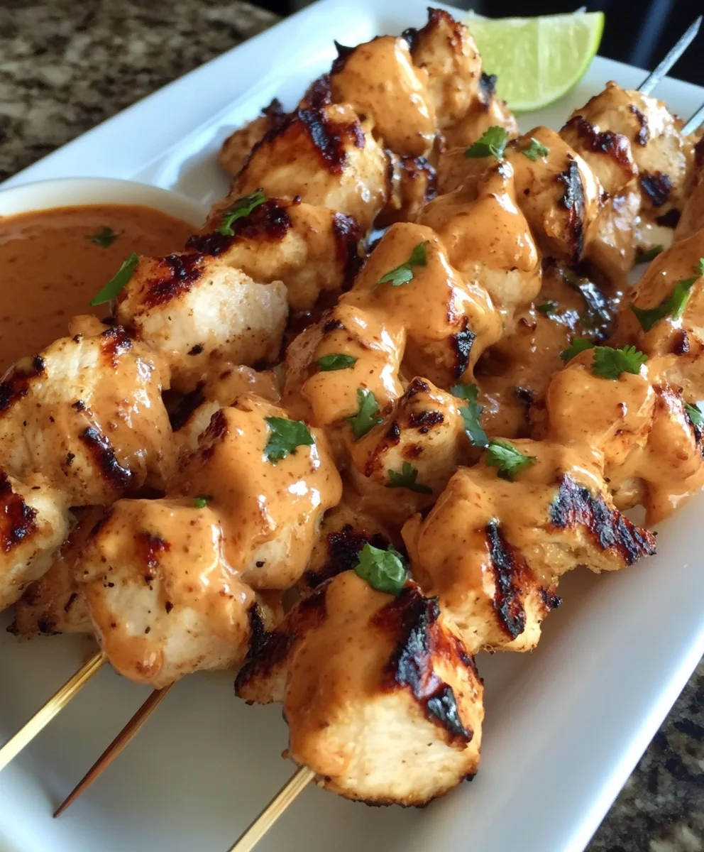 Bang Bang Chicken Skewers