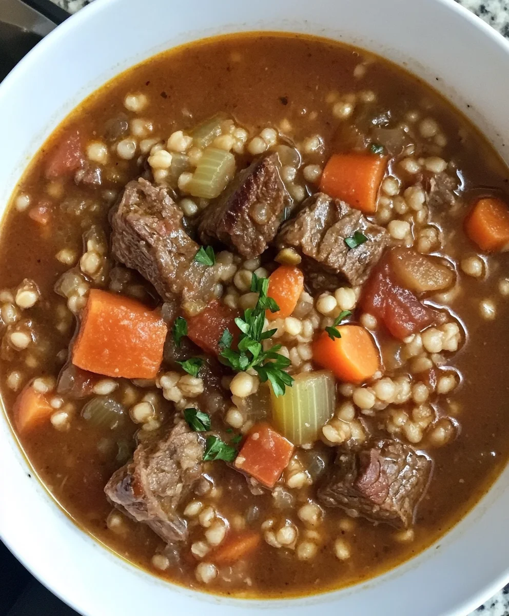 Tasty Beef Barley Soup