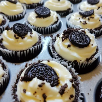 White Chocolate Oreo Mini Cheesecakes
