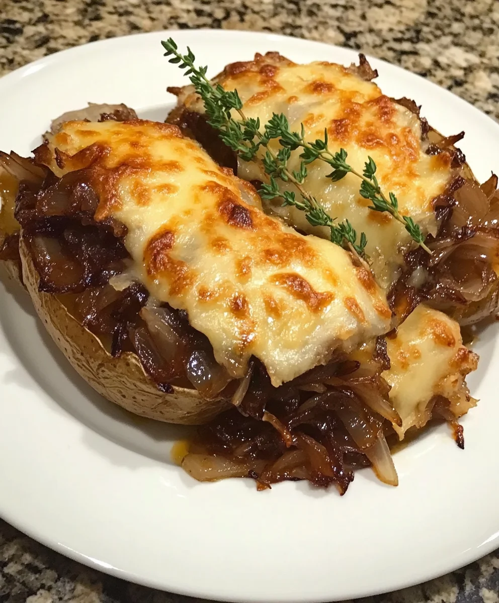 French Onion Stuffed Potatoes