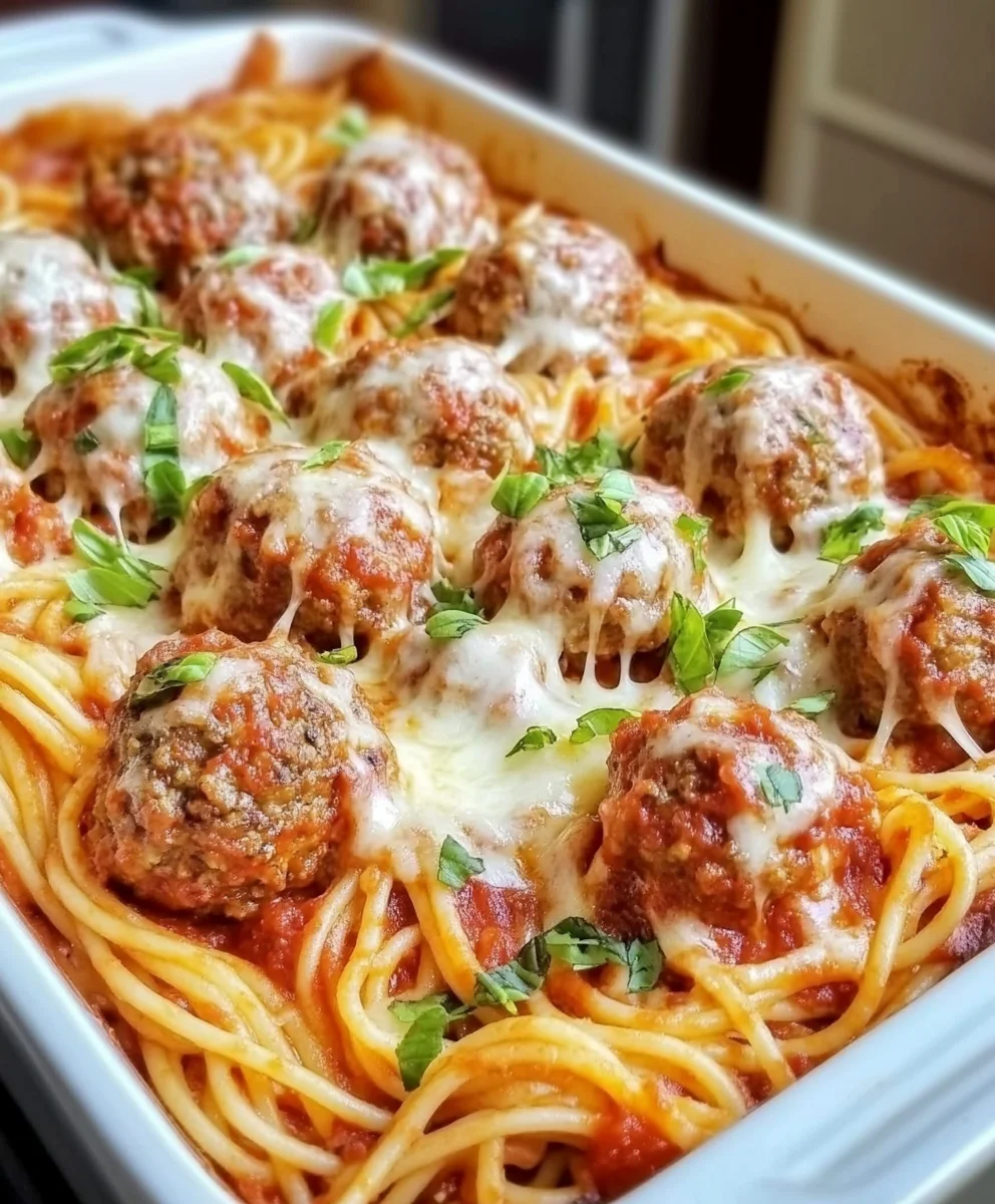 Baked Spaghetti & Meatballs