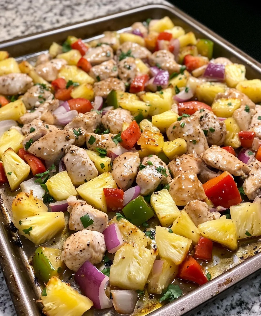 Hawaiian Chicken Sheet Pan