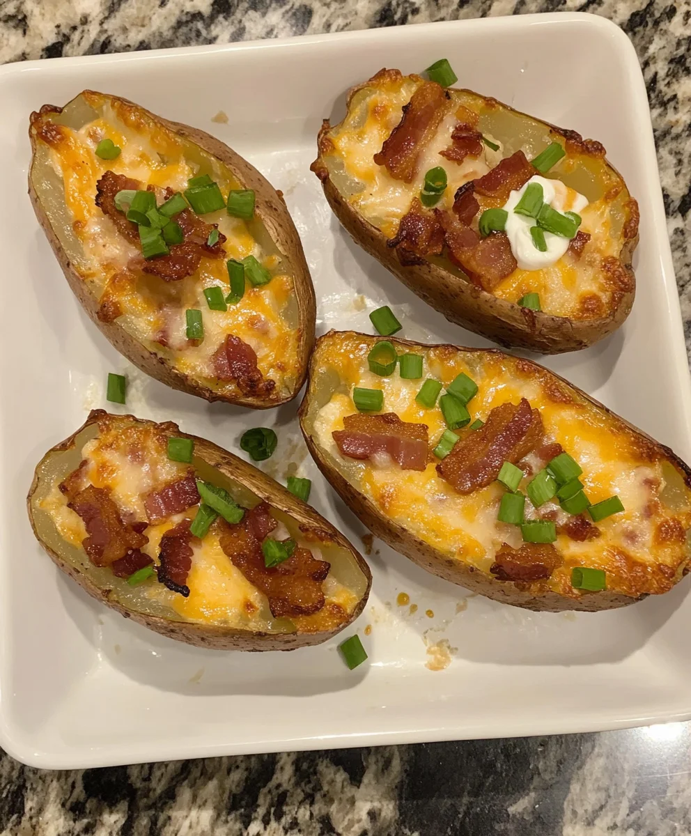 Air fryer cheesy bacon potato skinsTexas Chocolate Pecan Pie