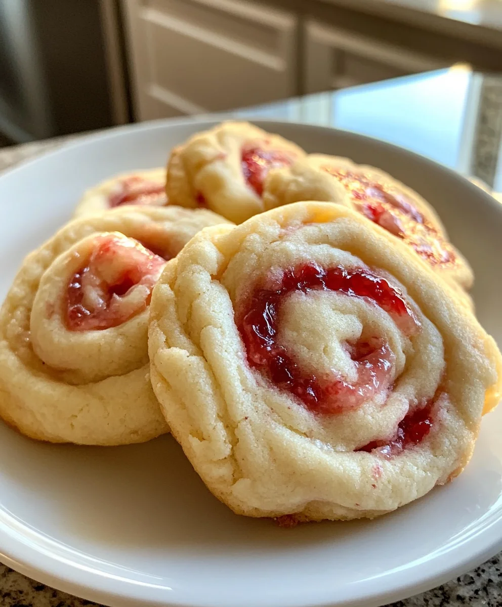 Raspberry Swirl Cookies