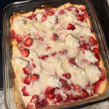 Strawberry Cheesecake Dump Cake