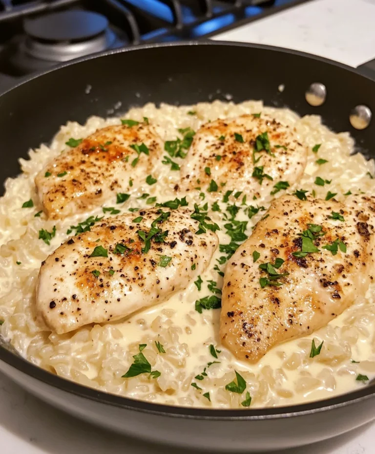 One-Pan Creamy Parmesan Chicken & Rice