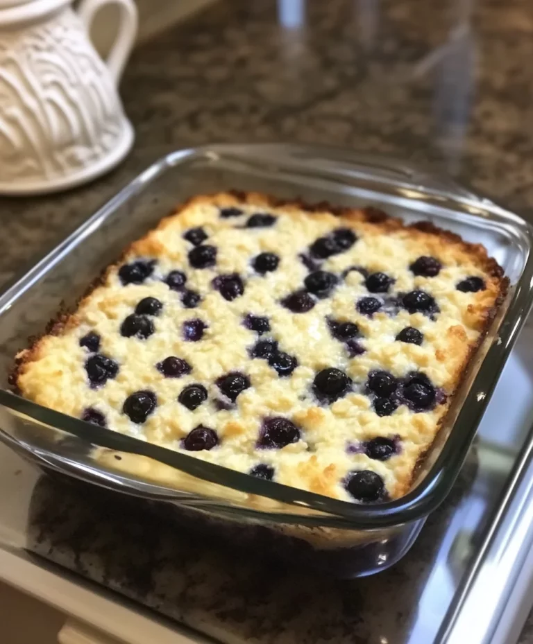Blueberry Cottage Cheese Breakfast Bake