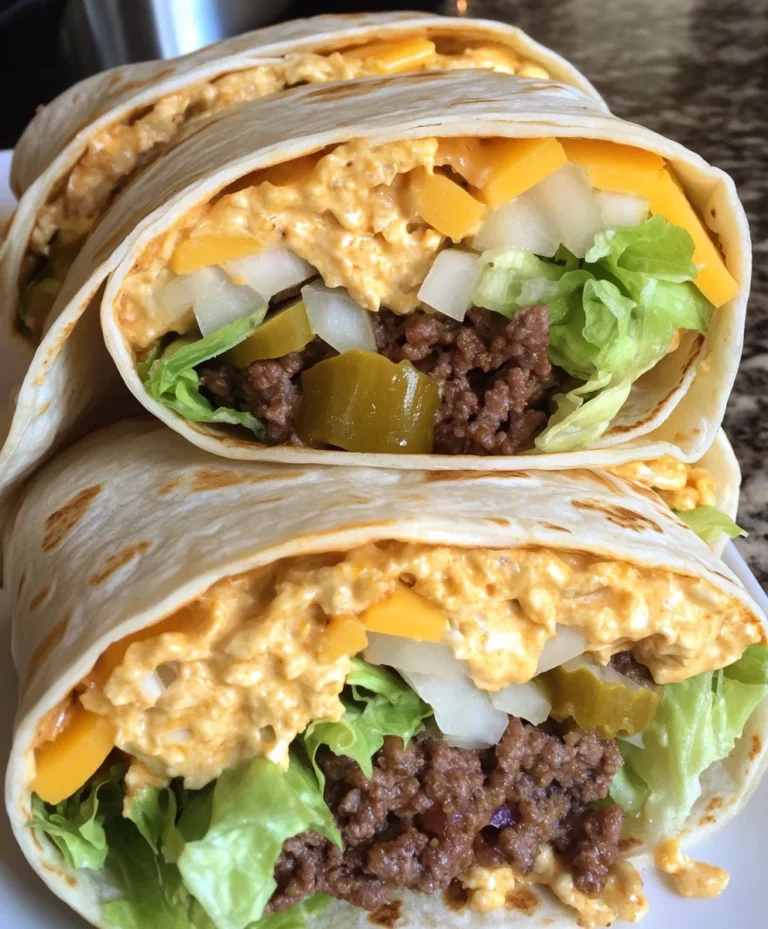 Easy Big Mac Wraps