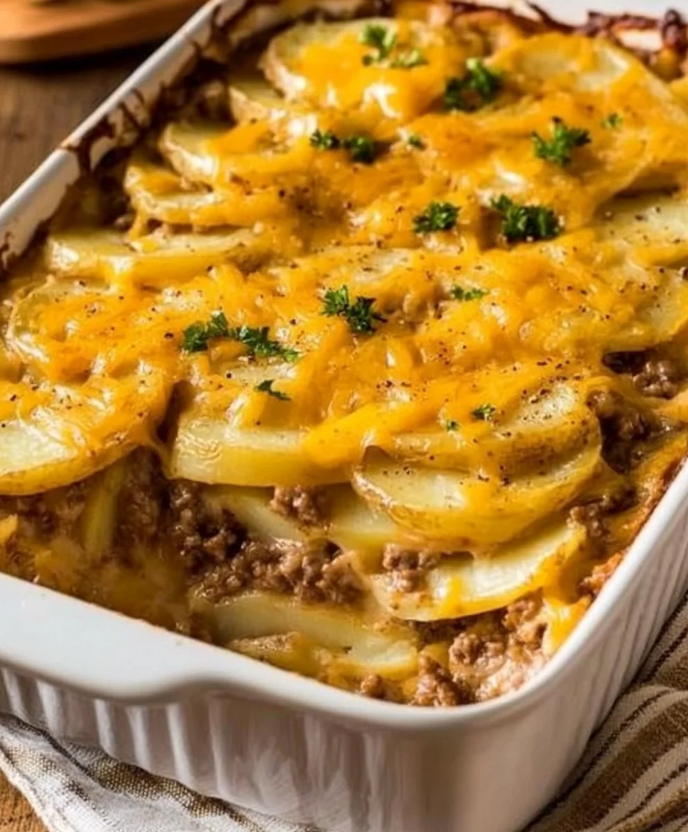 Cheesy Hamburger Potato Casserole
