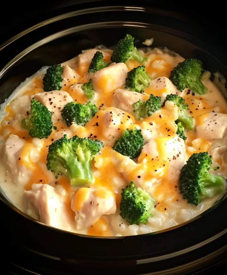 Creamy Crock-pot Chicken and Broccoli Over Rice