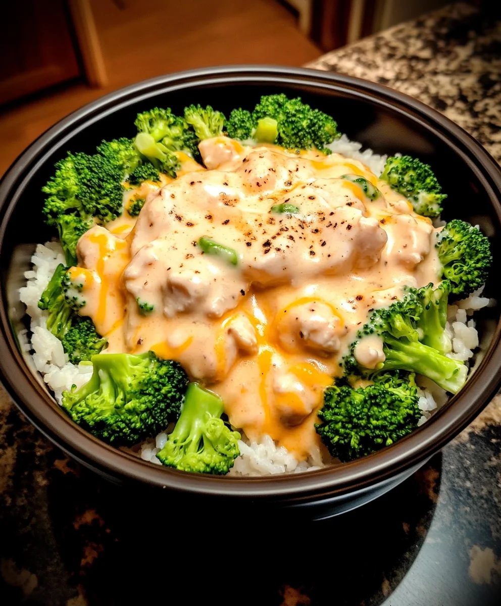 Creamy Crock-pot Chicken and Broccoli Over Rice