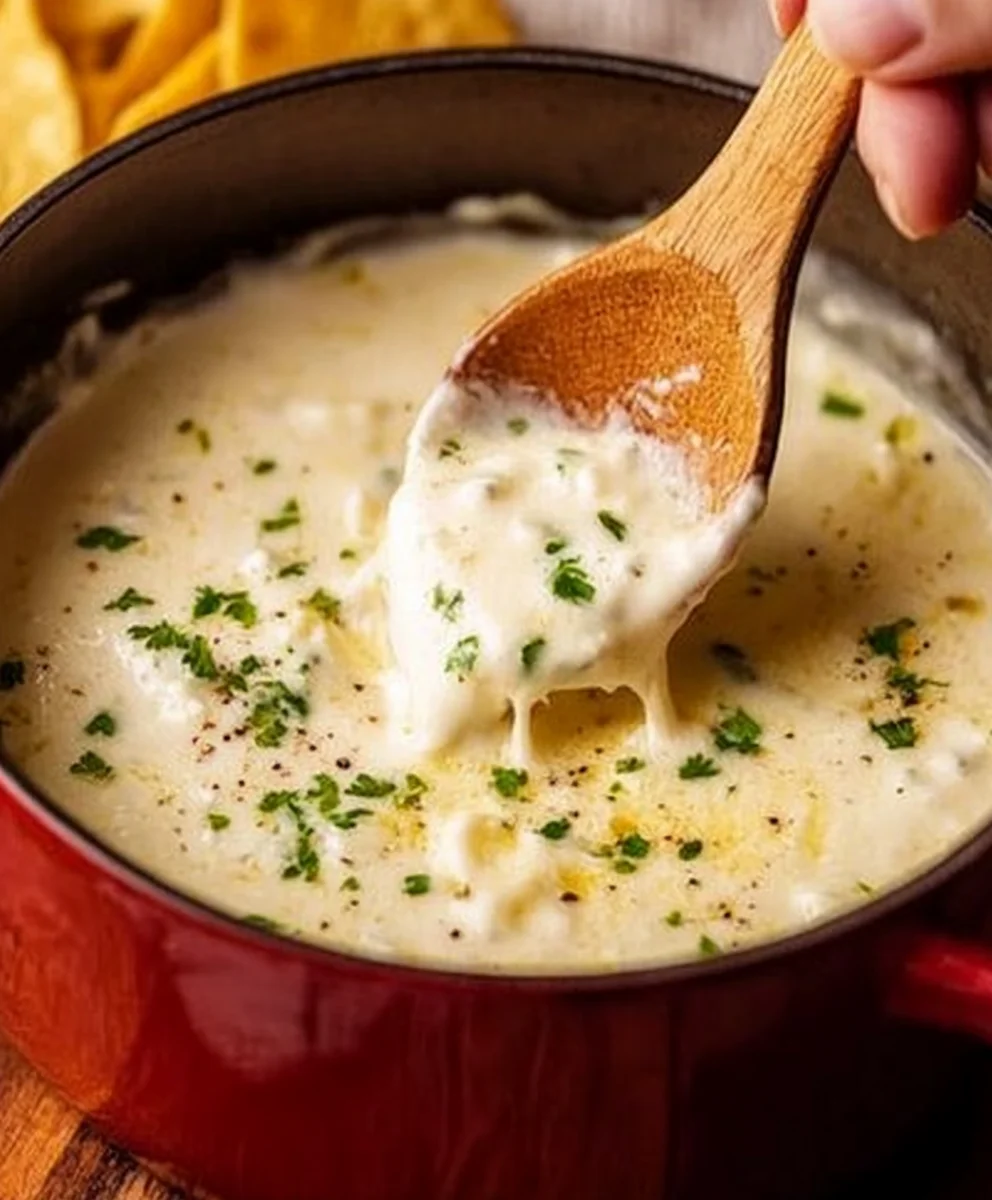 Mexican Restaurant Style White Cheese (Queso) Dip