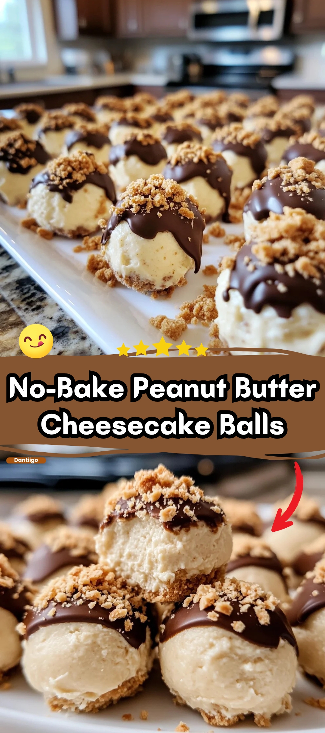No-Bake Peanut Butter Cheesecake Balls