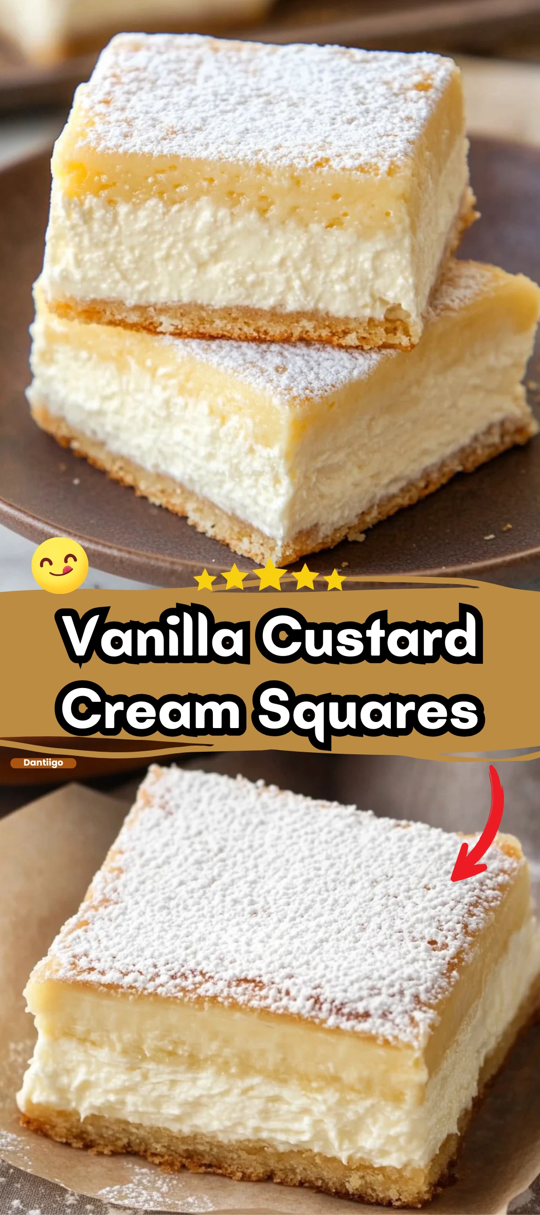Vanilla Custard Cream Squares
